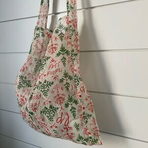 Free People Festive Red and Green Tote